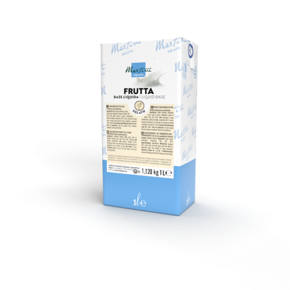 Brique de base liquide Martini Gelato Frutta, 1 litre, emballage blanc et bleu clair