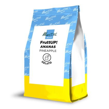 Sachet doypack bleu et jaune Martini Gelato FruttUP! saveur ananas