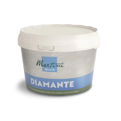 Pot en plastique blanc de pâte aromatisante Martini Gelato Diamante pour glaces et pâtisserie